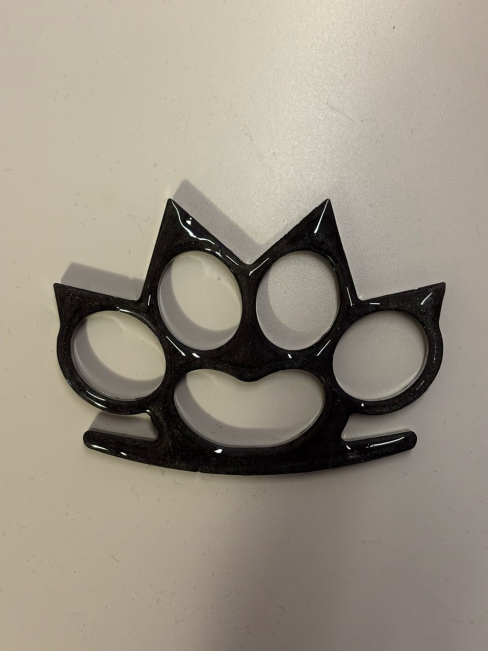 handmade custom brass knuckle resin necklace!!!